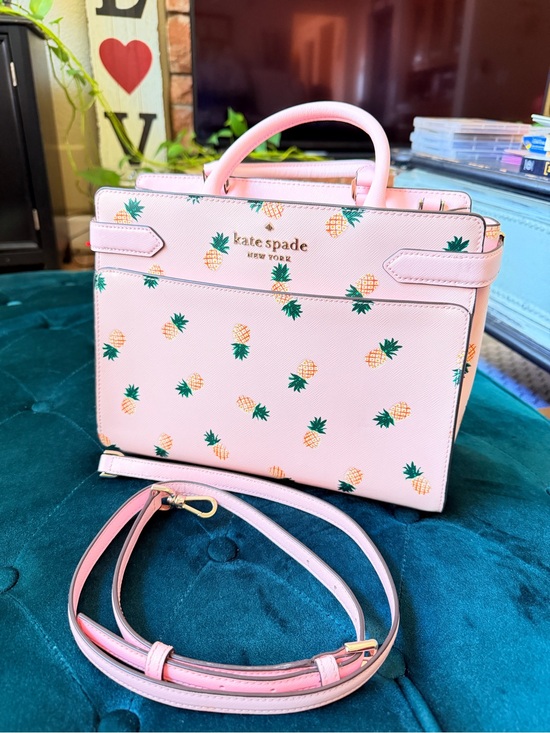 kate spade Handbags - Kate Spade Pink Pineapple-print Satchel